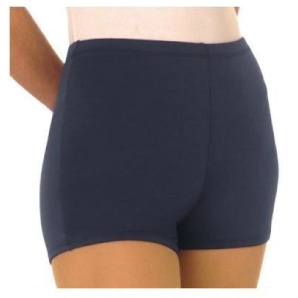 Body Wrappers 205 Women's ExLarge (14) Navy Blue Boy Cut Athletic Briefs Shorts